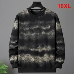 10XL Plus Size Sweatshirts Men Gradient Pullover Fashion Casual Spring Autumn Sweatshirt Male Big Size 10XL