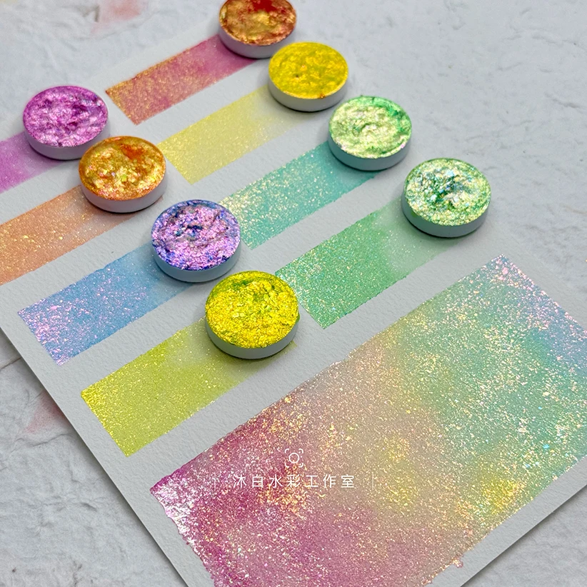 

Серия Candy House, 8-цветный набор, высококачественная перламутровая акварельная живопись-хамелеон, английская каллиграфия