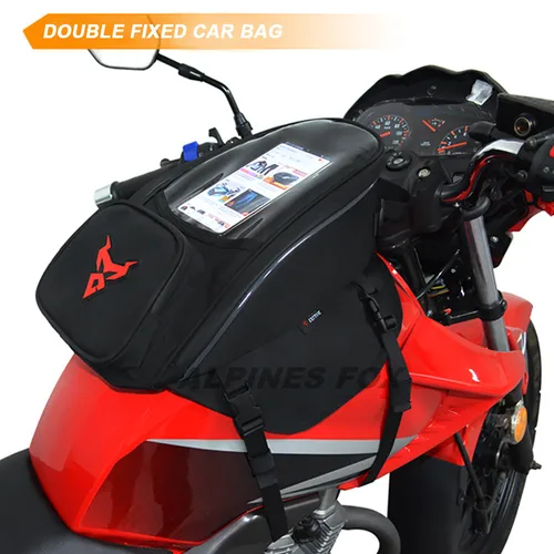 Imagen 2 del producto Bolsa magnética impermeable para tanque de combustible y aceite de motocicleta, mochila Universal de navegación para herramientas de ciclismo, portátil