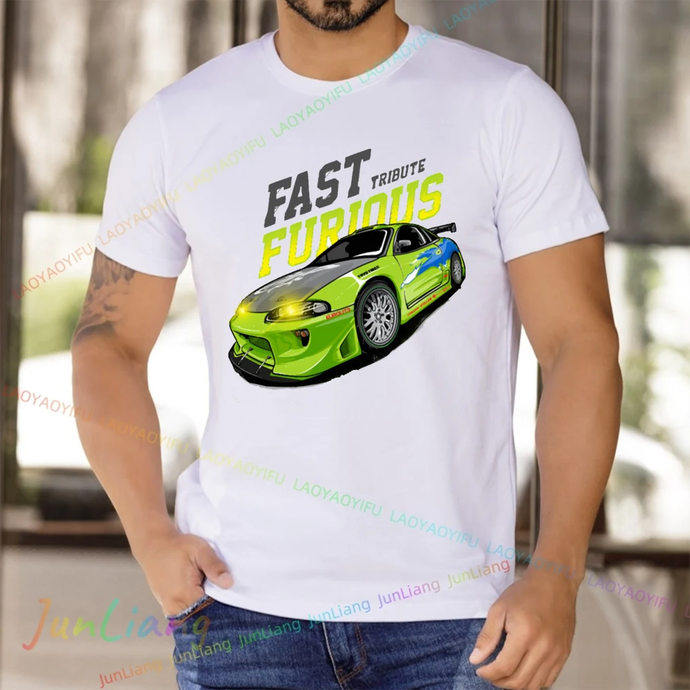 Paul Walker Women's T-shirt Fast and Furious Streetwear Retro Harajuku Y2k Clothing Tops Men Graphic Shirts Goth  Fashion Women view 4