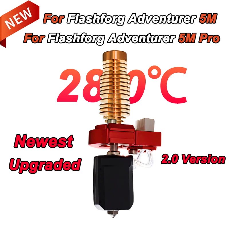 

Обновление для Flashforge Adventurer 5M/5M Pro Hotend AD5M сопло сменное Caremic Hotend Faster Heating AD5M Pro сопло 280 ℃