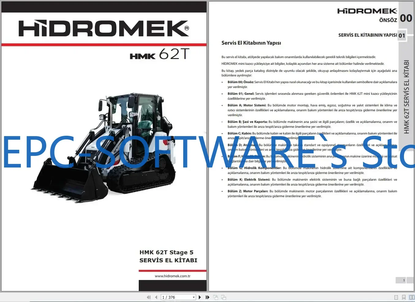 

EPC-SOFTWARE Hidromek Machinery 2024, руководство по обслуживанию PDF, DVD