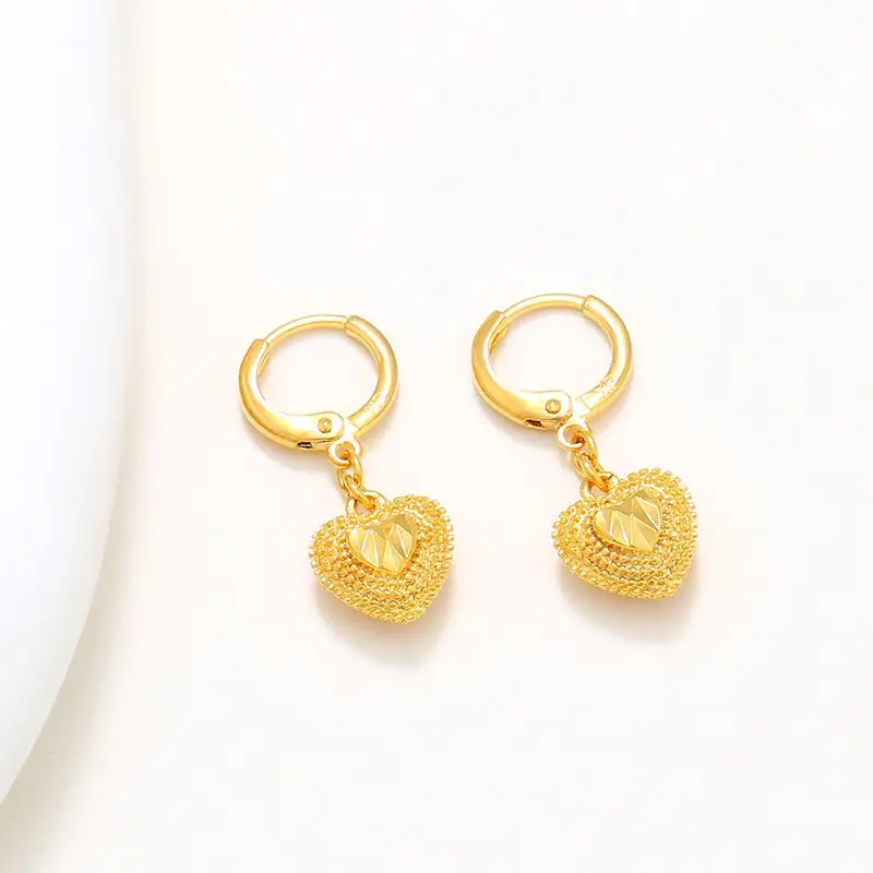 أسعار الجملة --- Heats سحر انخفاض القرط للنساء الأزياء والمجوهرات لون الذهب الخالص النيكل الحرة