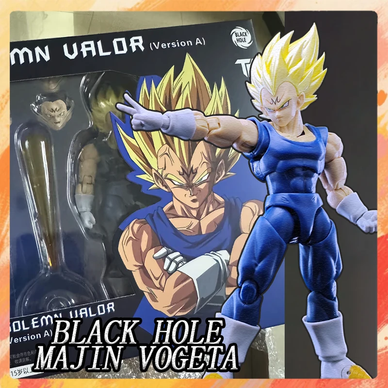 

BLACK HOLE X TK Super Saiyan SSJ Majin Vegeta Action Figures Anime Dragon Ball SHF Majin Vegeta Models Gifts Toy