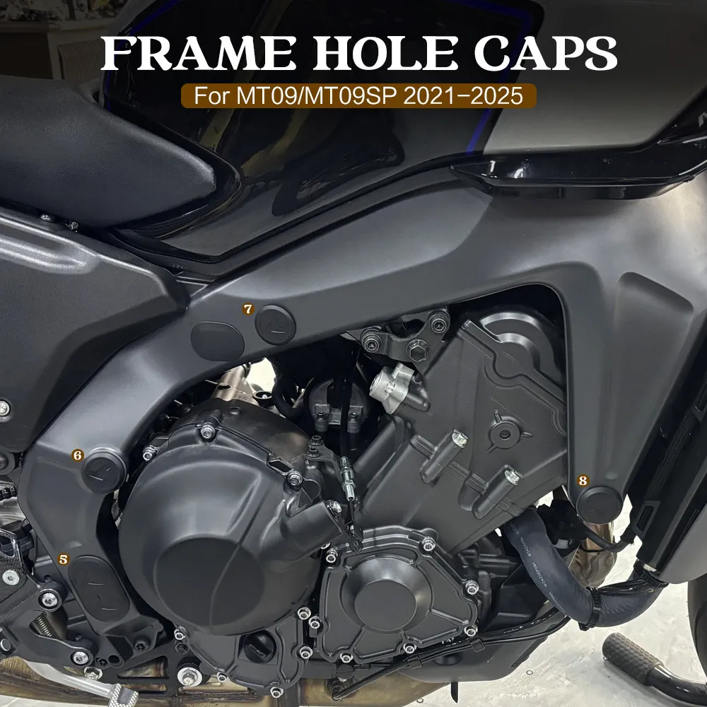

For MT09 SP Frame Hole Cover Caps Plug For YAMAHA MT 09 MT-09 SP 2021 2022 2023 2024 2025 Motorcycle Frame Cap Decoration Kit