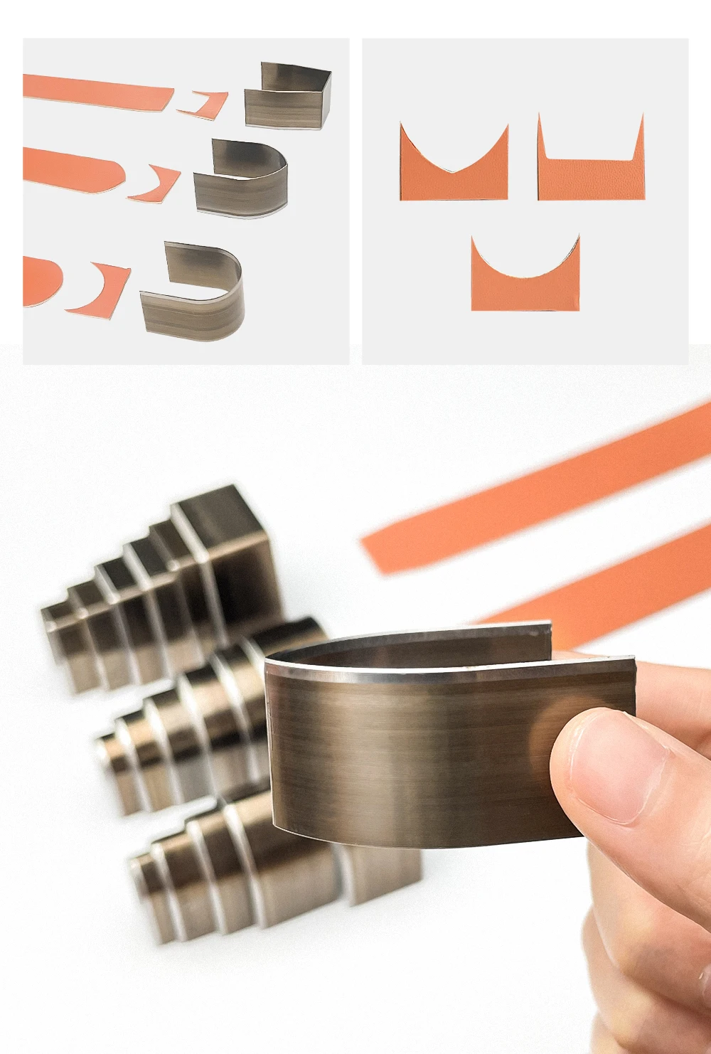 18-teiliges DIY manuelles Lederschneideform, Uhrengürtel, Gürtel, Rucksack, Gürtel, Schwanz, scharfe quadratische kreisförmige Schneidmesser, Leder-Werkzeugstanzer – Detail 2