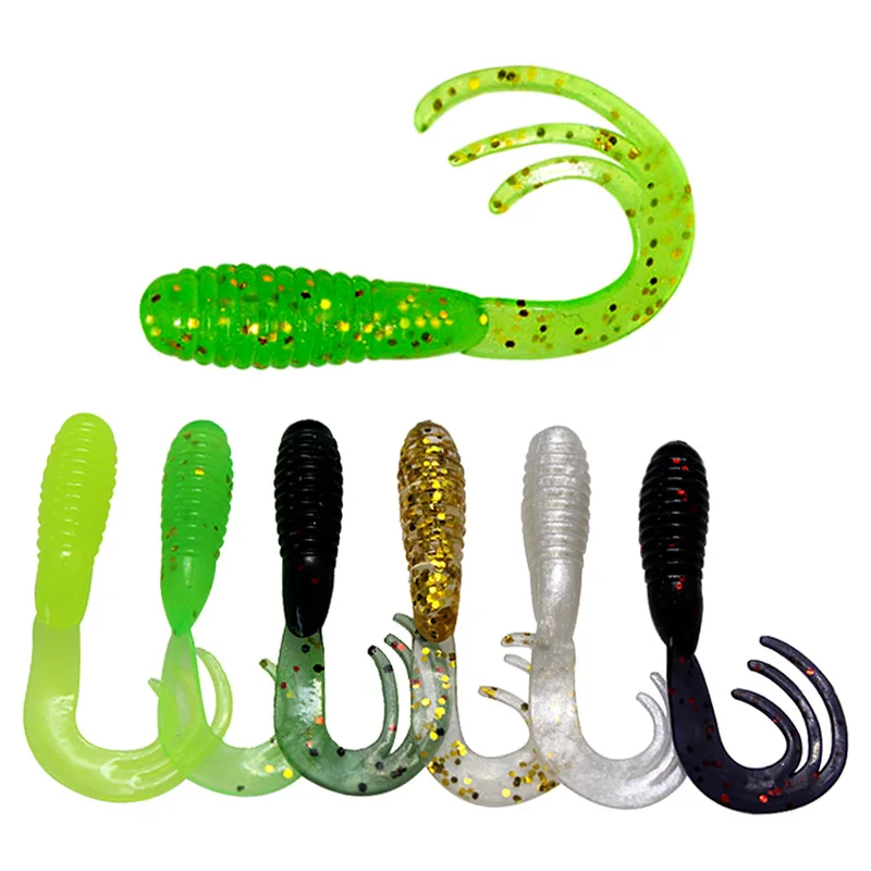 10pcs/lot elf trident tail fishing lures 4cm 5cm 6.5cm soft lure bait Artificial Silicone Wobblers worm Grubs isca Pesca tackle