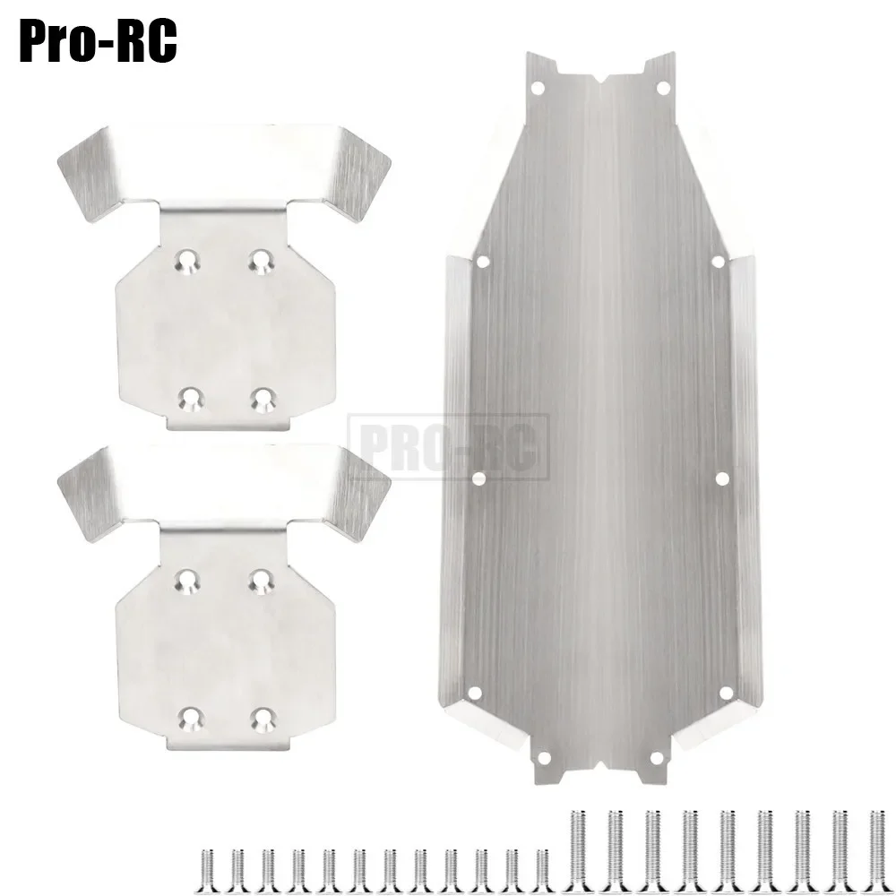 Silver Metal Color Stainless Steel Skid Plate Guard Chassis Armor Fit Traxxas 1/8 SLEDGE 95076 OFF-ROAD RC Car Upgrade Parts