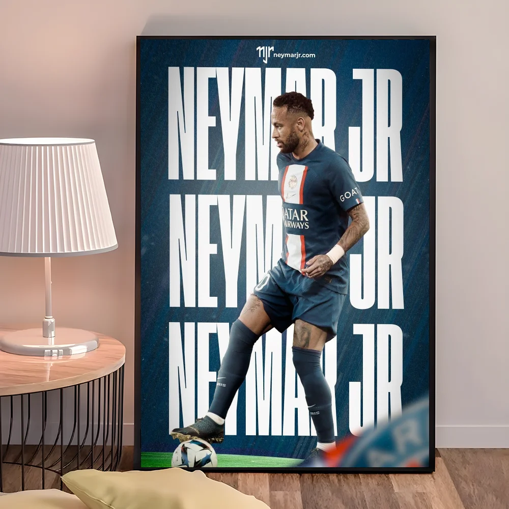 1PC N-Neymar Poster Self-adhesive Art Waterproof Paper Sticker Coffee House Bar Room Wall Decor