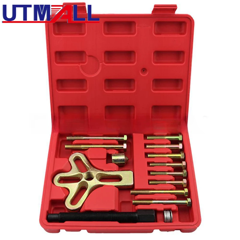 13pcs Bearing Puller Harmonic Balancer Steering Wheel Removal Set Car Tool Crankshaft Gear Bearing Pullery Repair Kit