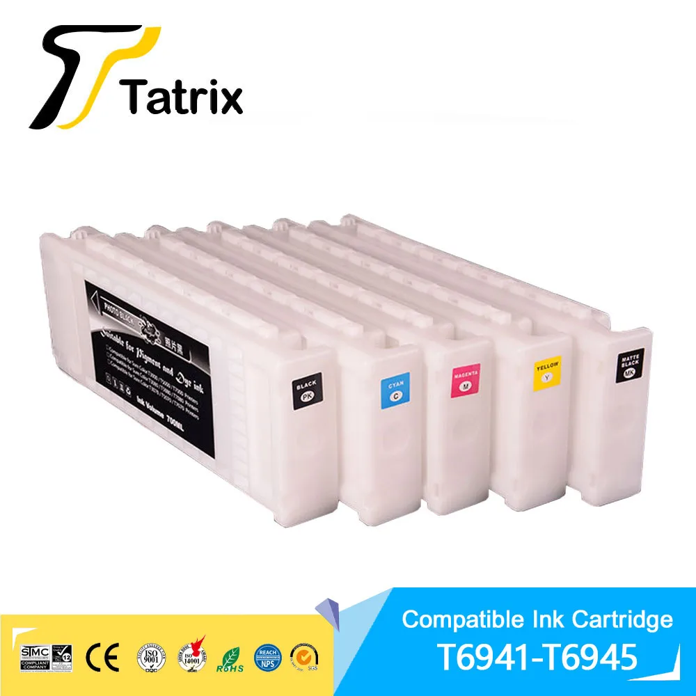 tatrix t6941 t6945 plotter compativel cartridg tinta para epson t3000 t5000 t7000 t3200 t5200 t3270 t5270 t7270 impressora 700 ml pc 01