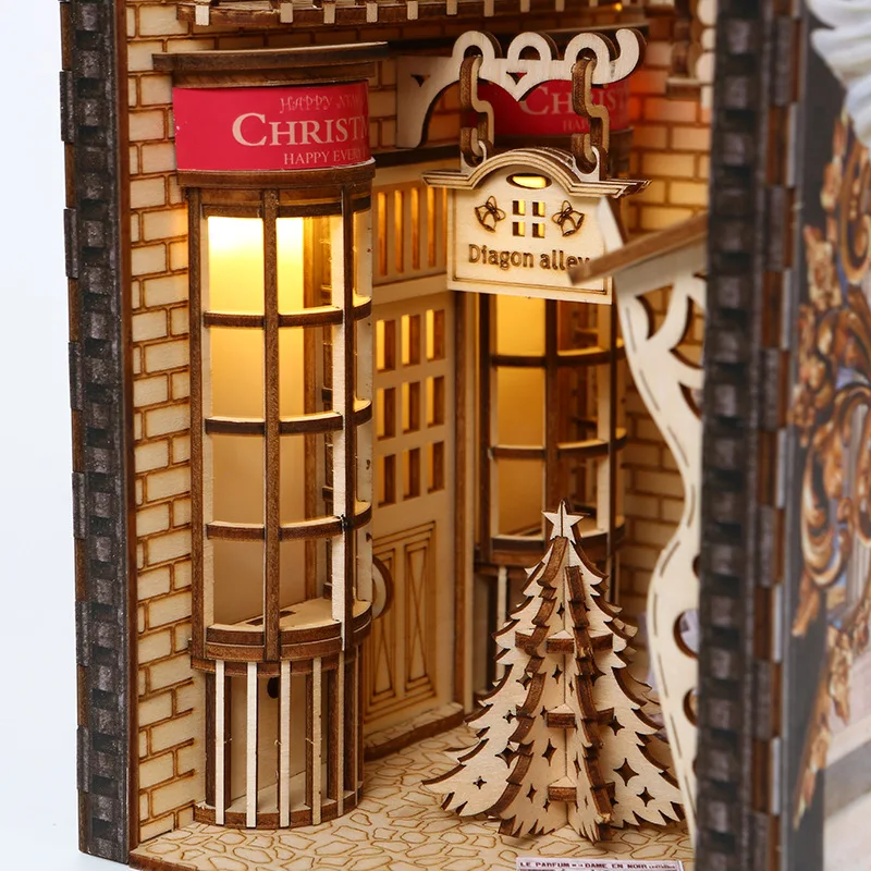 

3D Three-dimensional Puzzle Diagon Alley Christmas Simulation Model Decoration Puzzle Wooden Puzzle Early Education For Children