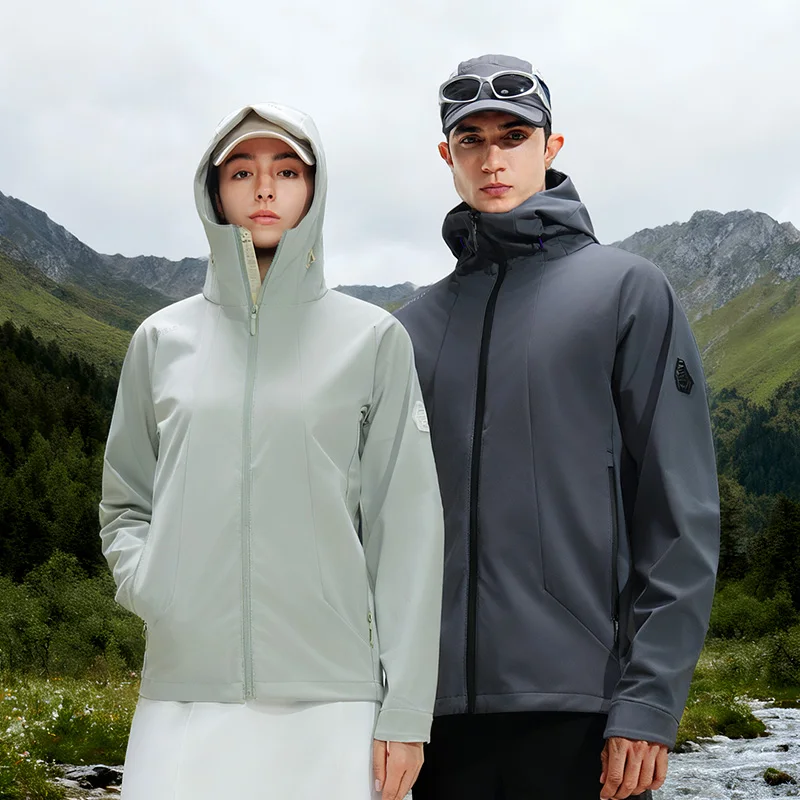 Supield Men's Magic Shell Softshell Jacket Windproof & Rainproof Outdoor Anti-static Spring Coat