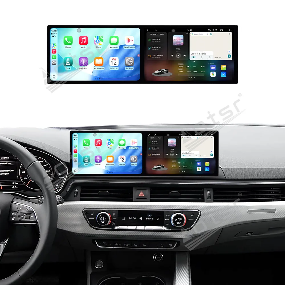 

9.1 Inch Dual Screen Car Radio For Audi A4 A5 2009-2016 Car Multimedia Video Player Stereo GPS Navigation Carplay Head Unit 4G