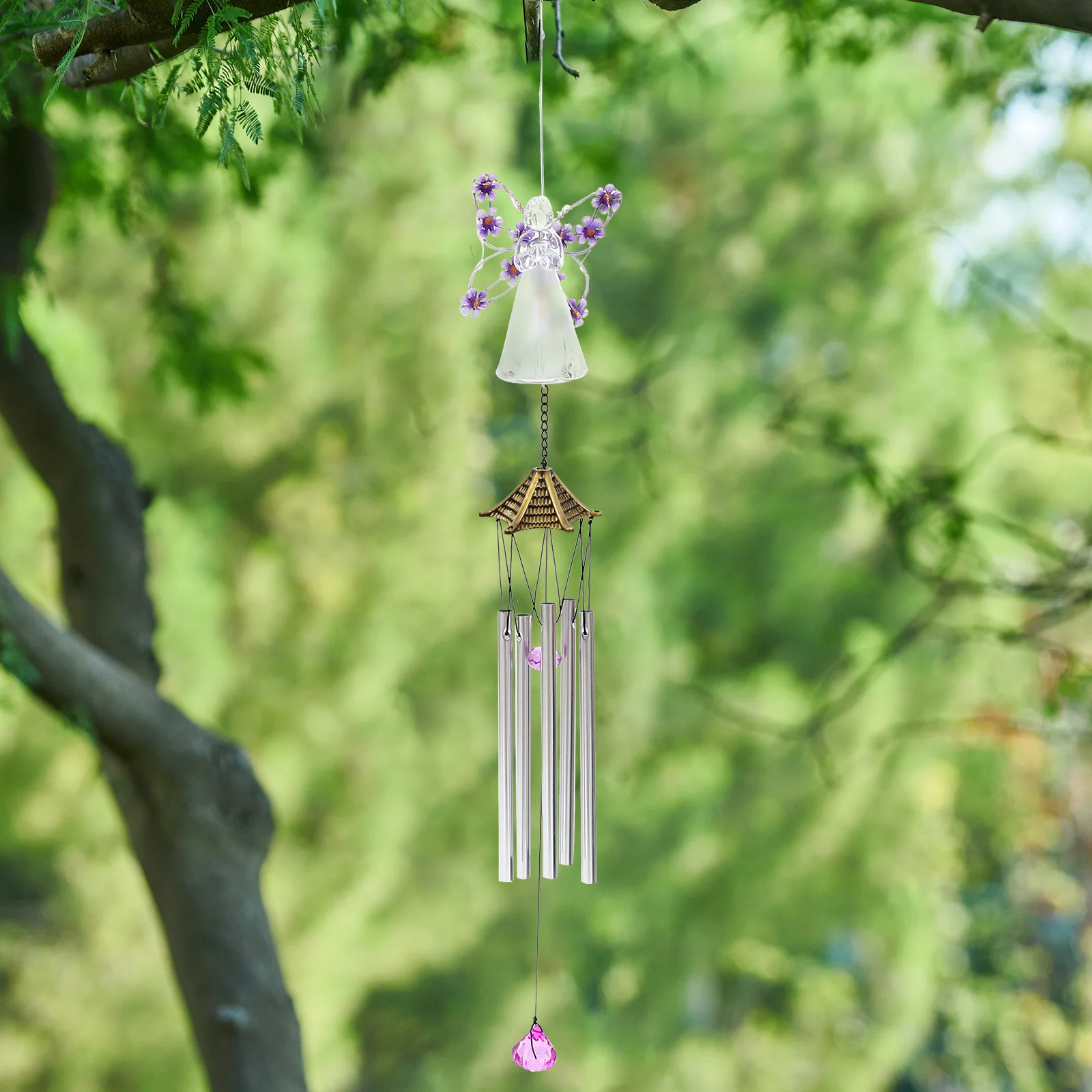 8 قطعة سبائك الزنك الرياح الرنين قبعات الانتهاء دائم مقاومة للصدأ حديقة فناء ديكور في الهواء الطلق الرياح الدقات القبعات العالية