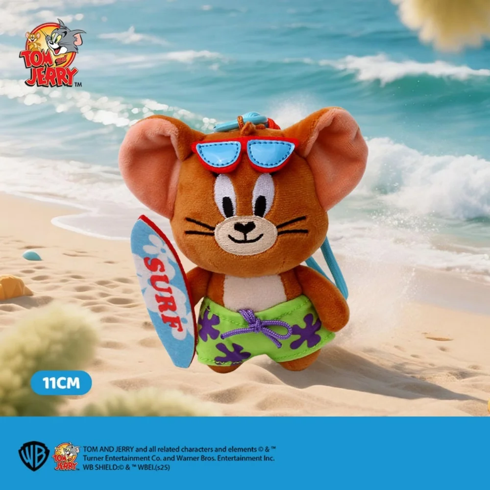 Genuine Tom and Jerry Plush Keychain Sports Series Bag Ornaments Decoration Stuffed Doll Toy Desktop Doll Ornament Girls Gifts