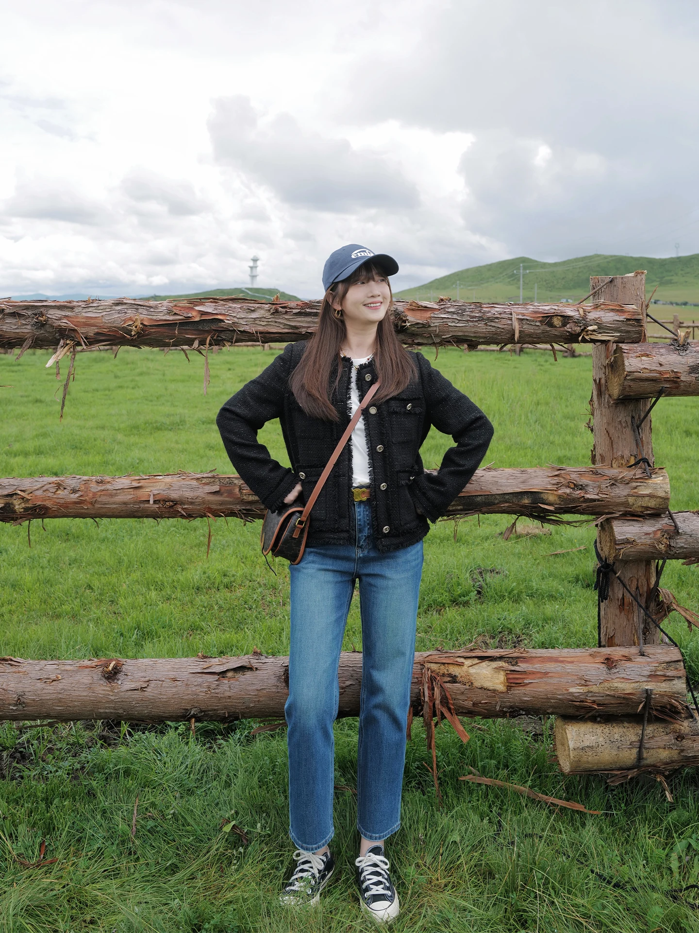 

INNQ Miss 2025, осенне-зимнее женское твидовое потертое универсальное пальто Ele Small Fraance Sle, прямое пальто из полиэстера Wo...