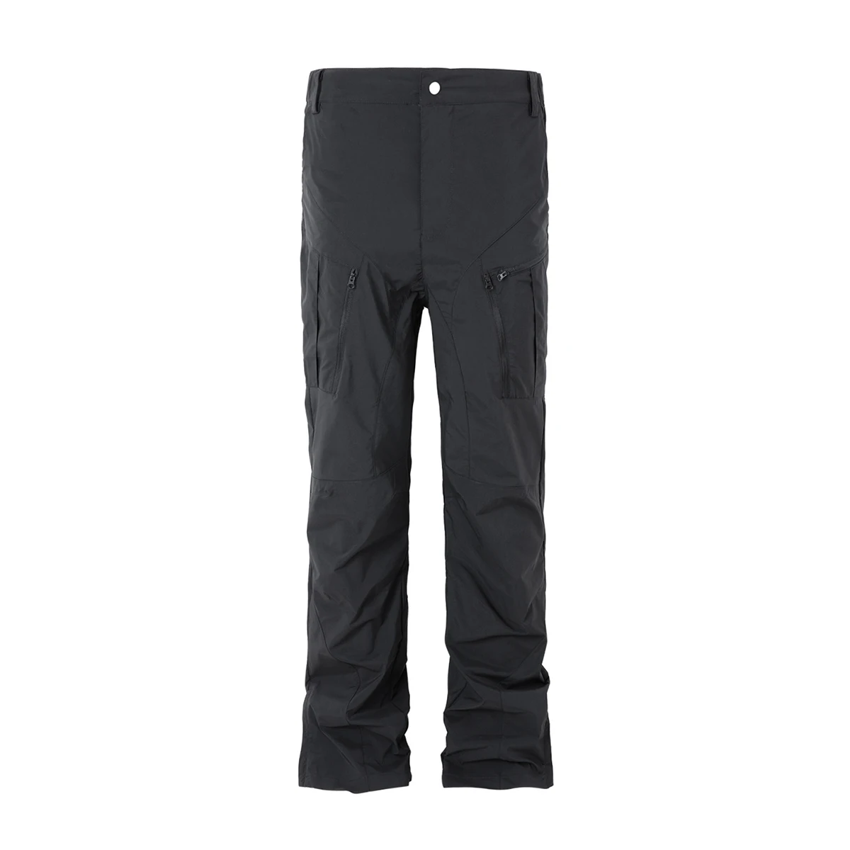 2025 American Functional Zipper Cargo Trousers Tapered Multi Pocket Workwear Casual Micro Side Split Cargo Pants Men Slim Fit