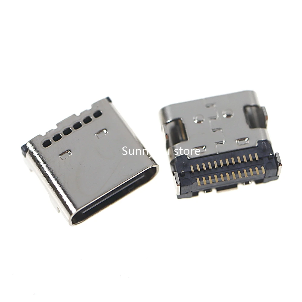 10 Buah Port Pengisi Daya USB untuk Steam Deck Tipe C 24Pin Suku Cadang Perbaikan Konektor Soket Pengisi Daya Jack USB