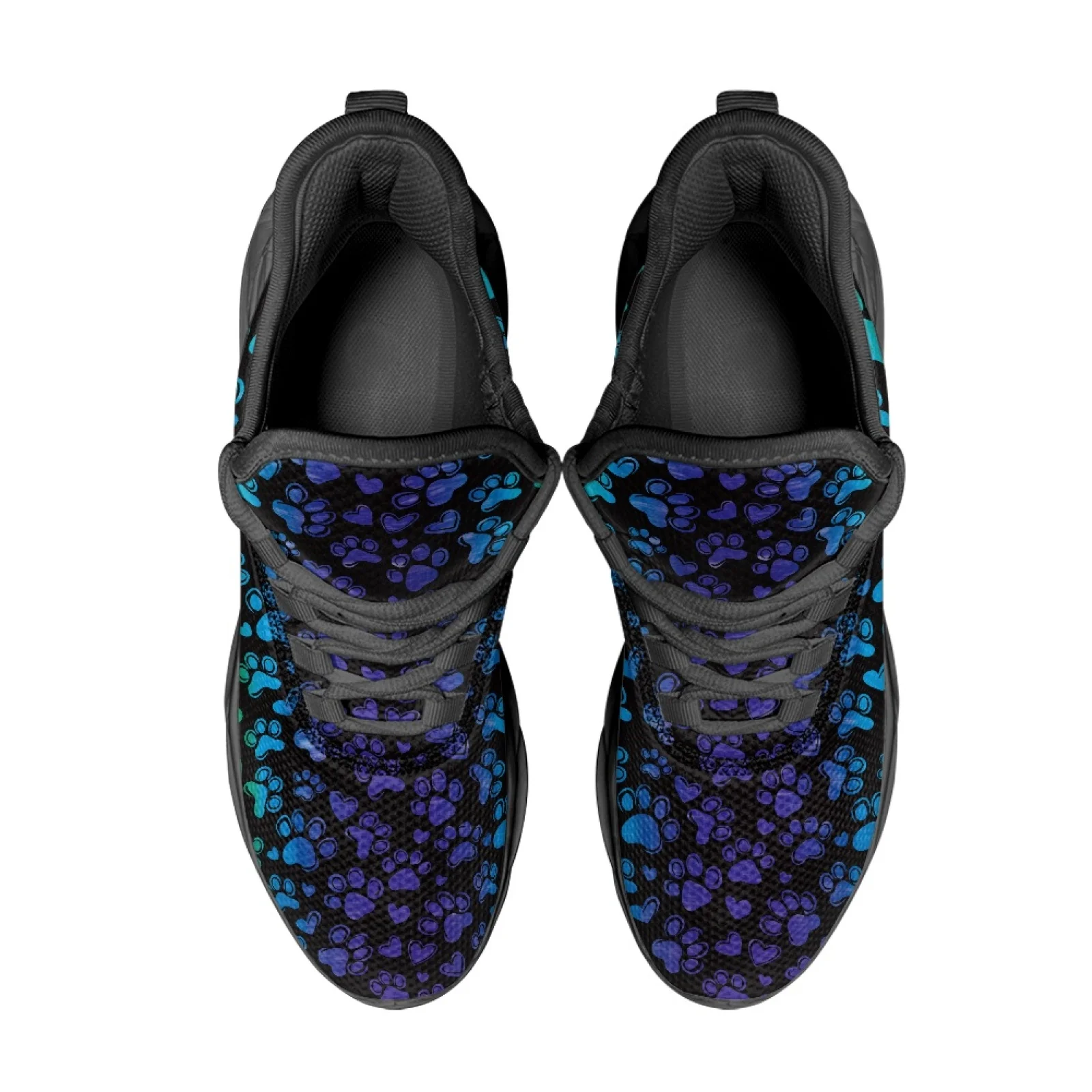 PENSTROLL Rainbow Paw Print Men's Running Shoes Mesh & EVA Mens Running Shoes Breathable Athletic Footwear for Unisex
