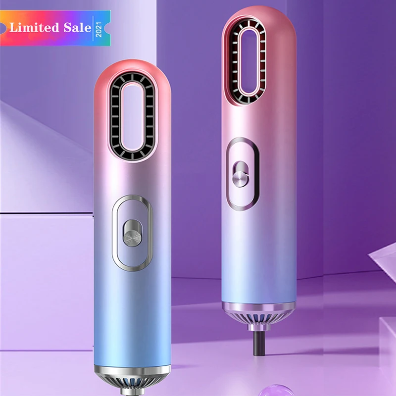 

Professional Home Use Hair Tools Portable Fanless Bladeless Leafless Negative Negativ Ion Reverse Air Hand Hair