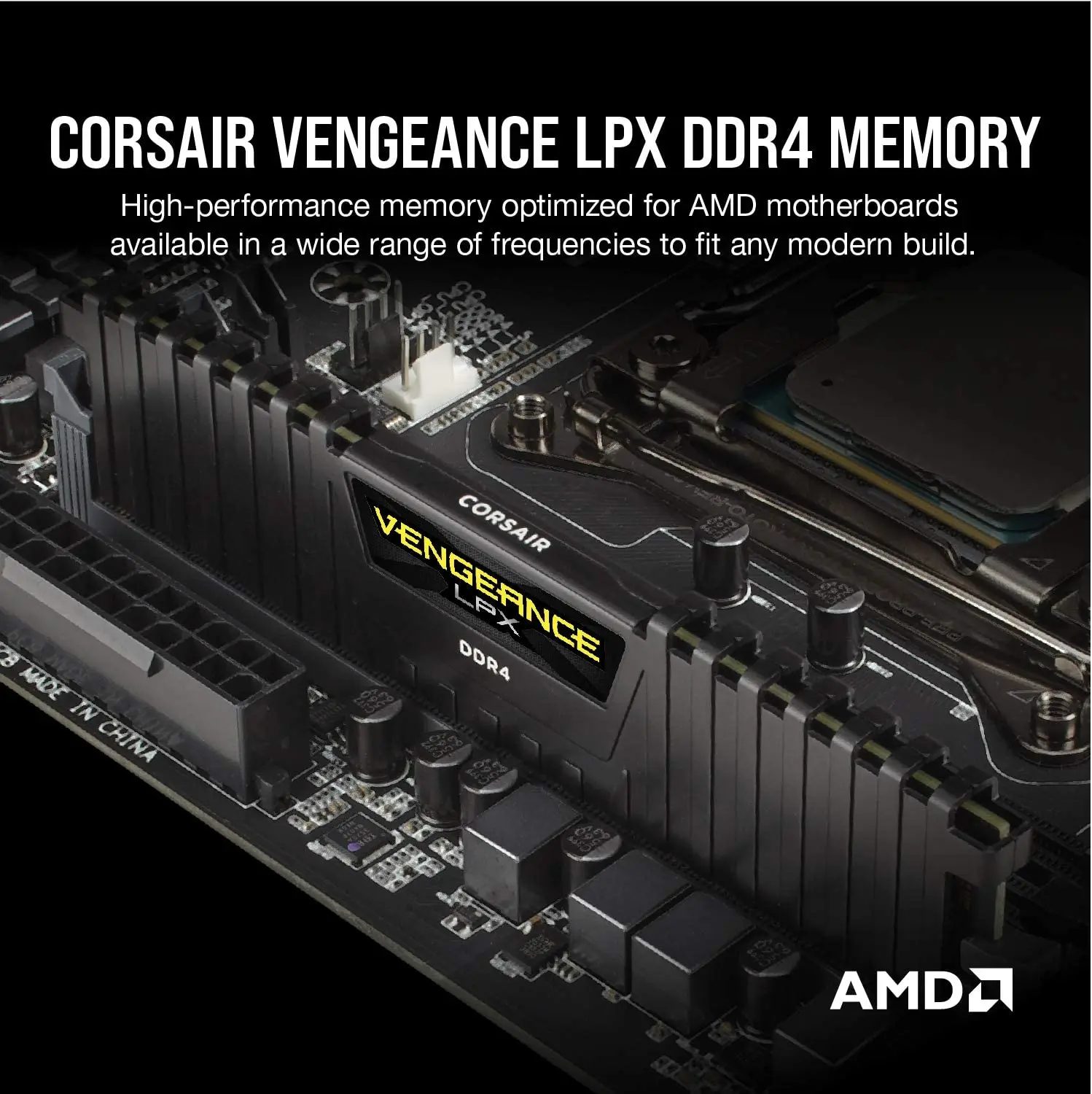 Corsair-Mémoire unique pour ordinateur VENGEANCE LPX, RAM DDR4, 16 Go, 3600MHz, CL18, Intel XMP 2.0, Noir