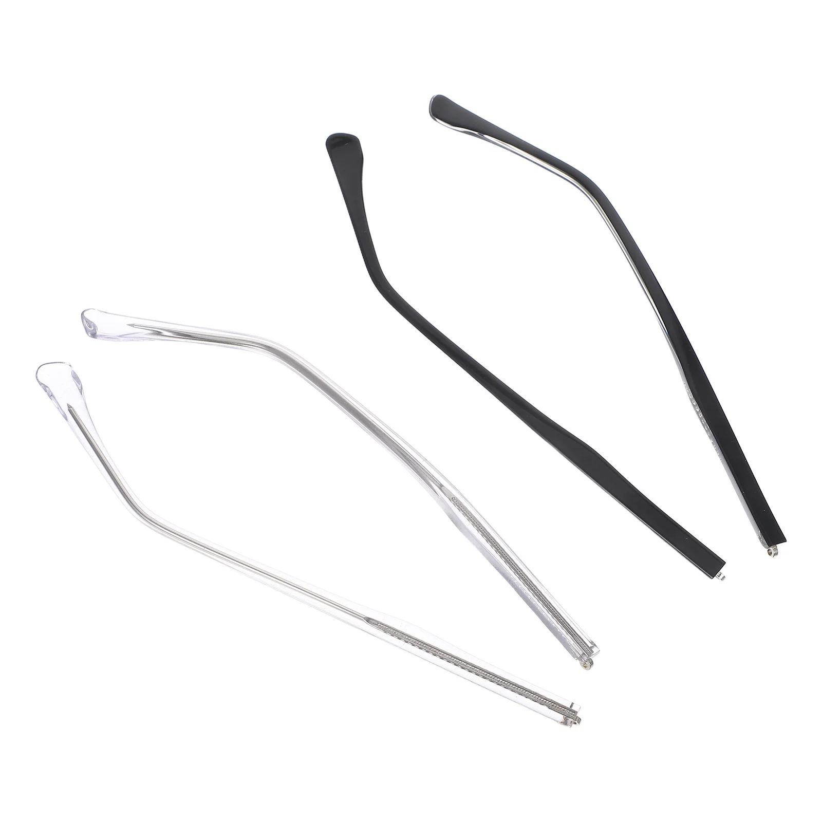 2Sets Transparante Metalen Brillen Armen Vervangingsset Neuspads Schroevendraaier Schroeven Gemakkelijk te installeren Stijlvol Duurzaam Comfortabel