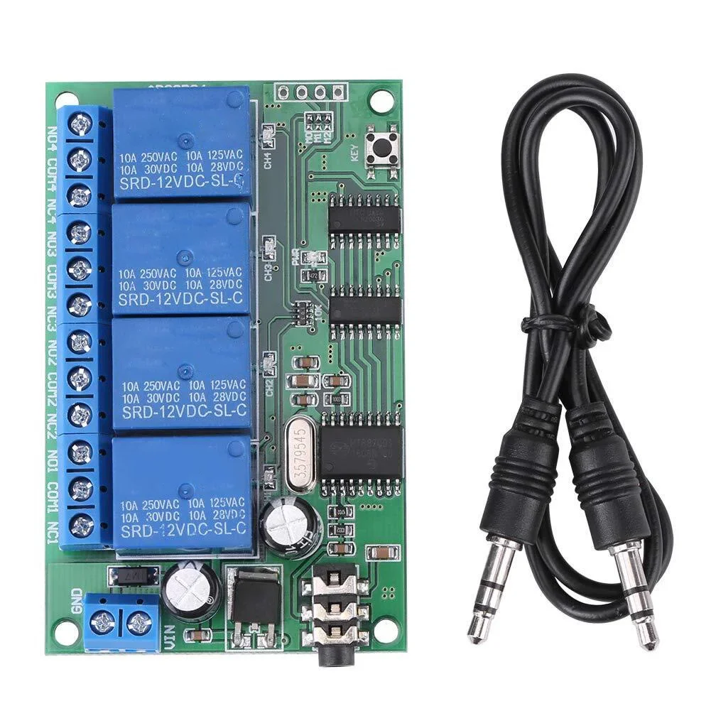 Home Automation 12V Relay Controller DTMF Tone Decoder 8 Operational Modes Control Commands 1-4 Efficient Performance