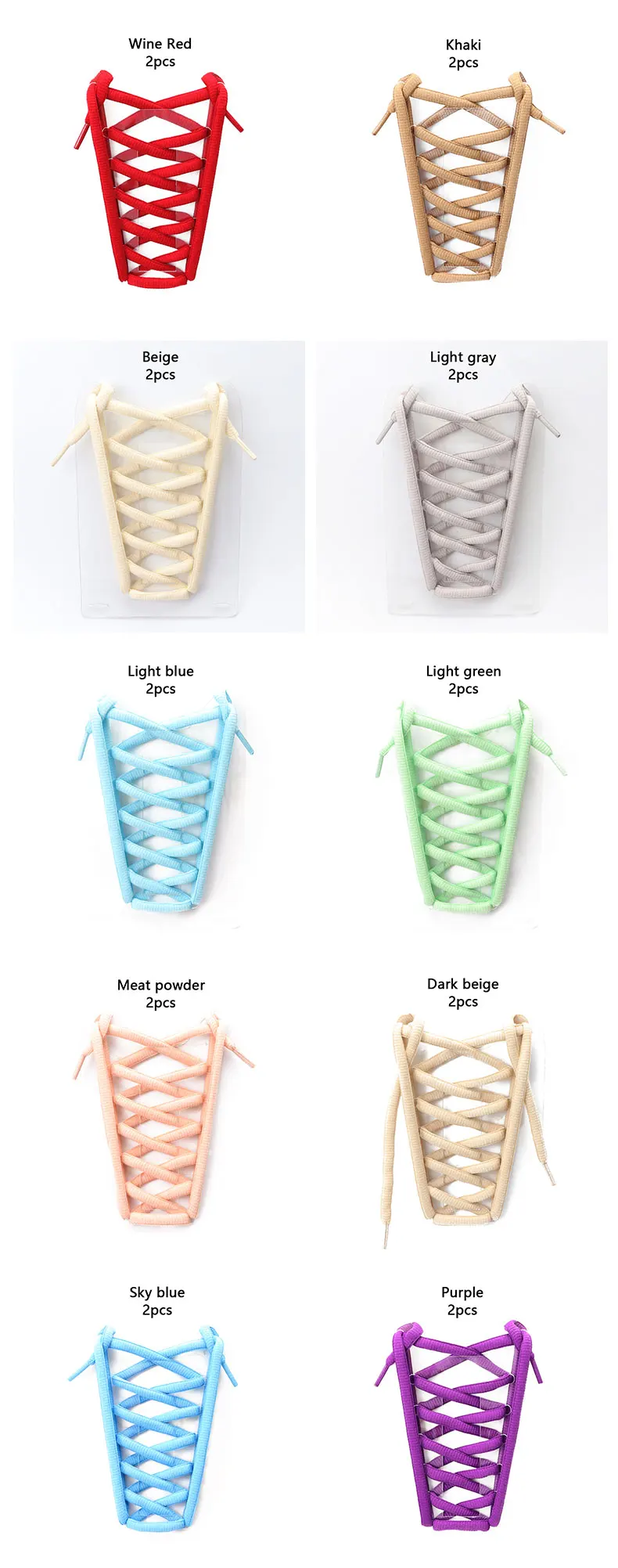 1 Pair Semicircle 9mm Bold Shoelaces High-top Low-top Sneakers Shoe Laces Sports Shoes High-quality Shoelace 18 Colors