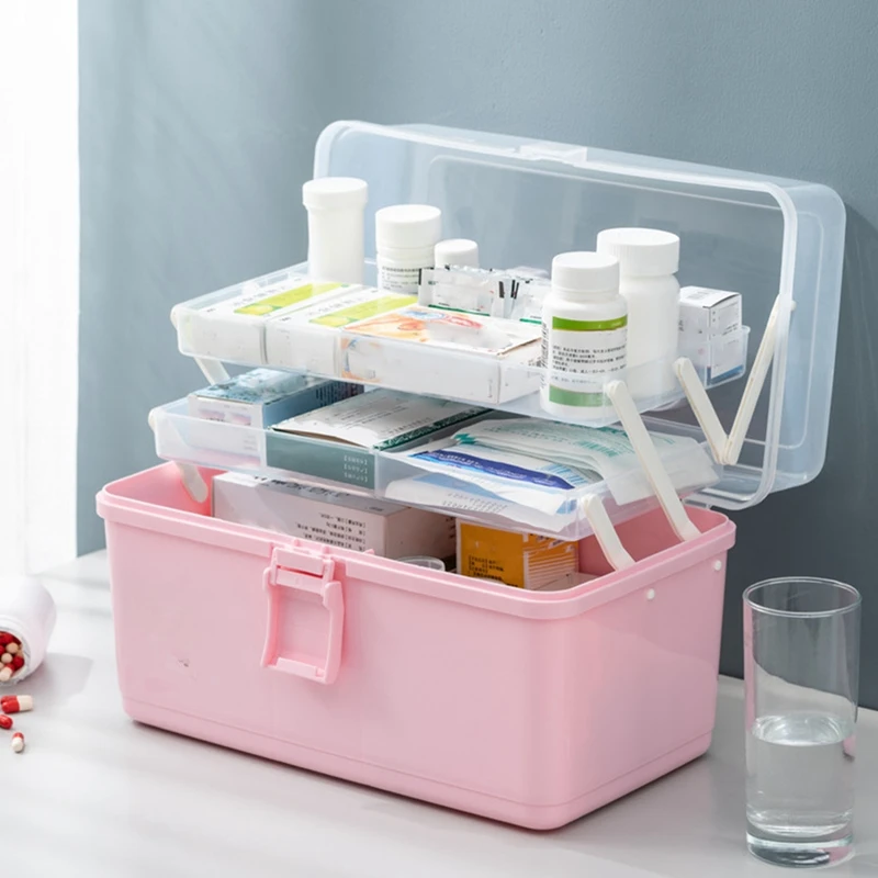

【B07R】Portable First Aid Kit Multi-Functional Medicine Cabinet Family Emergency Kit Box Storage Organizer