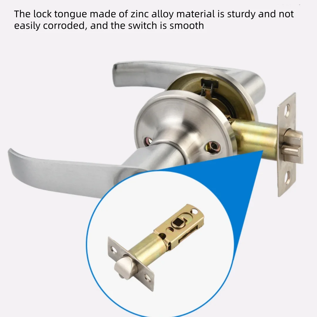 Household Door Handle Lock Round Security Privacy Sliding Front Doors Entrance Keyed Locks for Bedroom Living Room