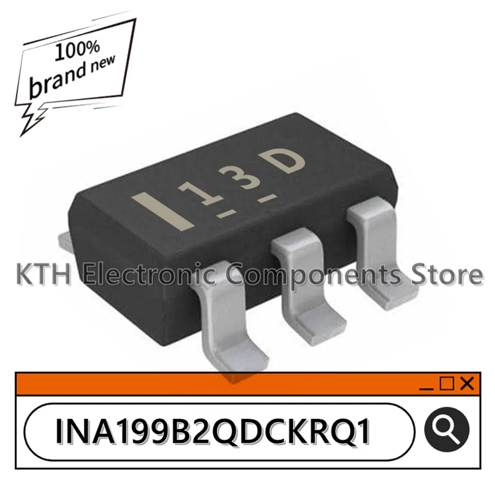 10Pcs/Lot Orginal New INA199B2QDCKRQ1 INA199-Q1 AEC-Q100 SC70-6 Current sensing amplifier chip Electronic components integrated