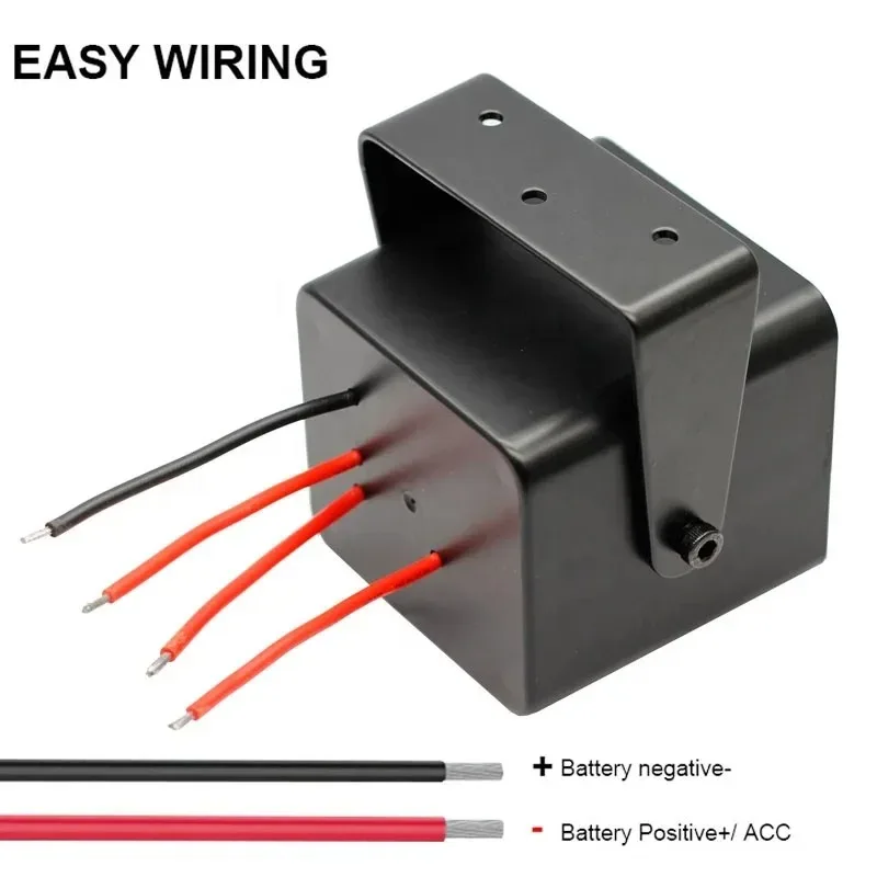 2 Gang Waterproof Aluminum Rocker Switch Box DC12V SPST ON OFF Blue LED Glow Circuit Control Panel