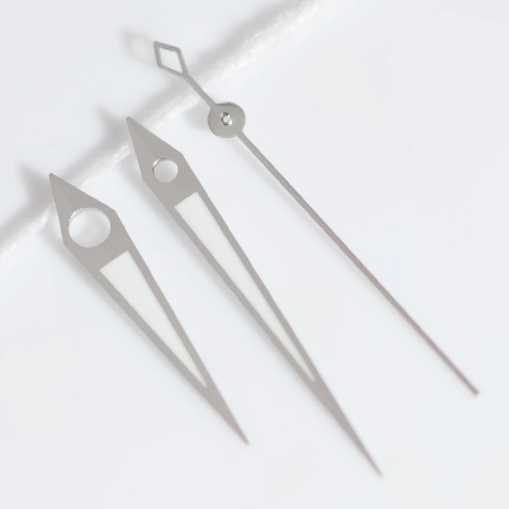 NH35 Polished Hands 10*14*15mm Dauphine Aiguille Presage Cocktail Watch Accessories Needles Pointer Green Blue Luminous image 3