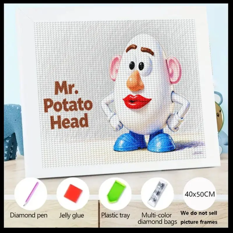 

1 шт. Мистер Набор алмазной живописи с картофельной головой 5D DIY История игрушек персонаж мультфильма полная дрель кристалл Алмазный художественный ремесленный набор 40x50