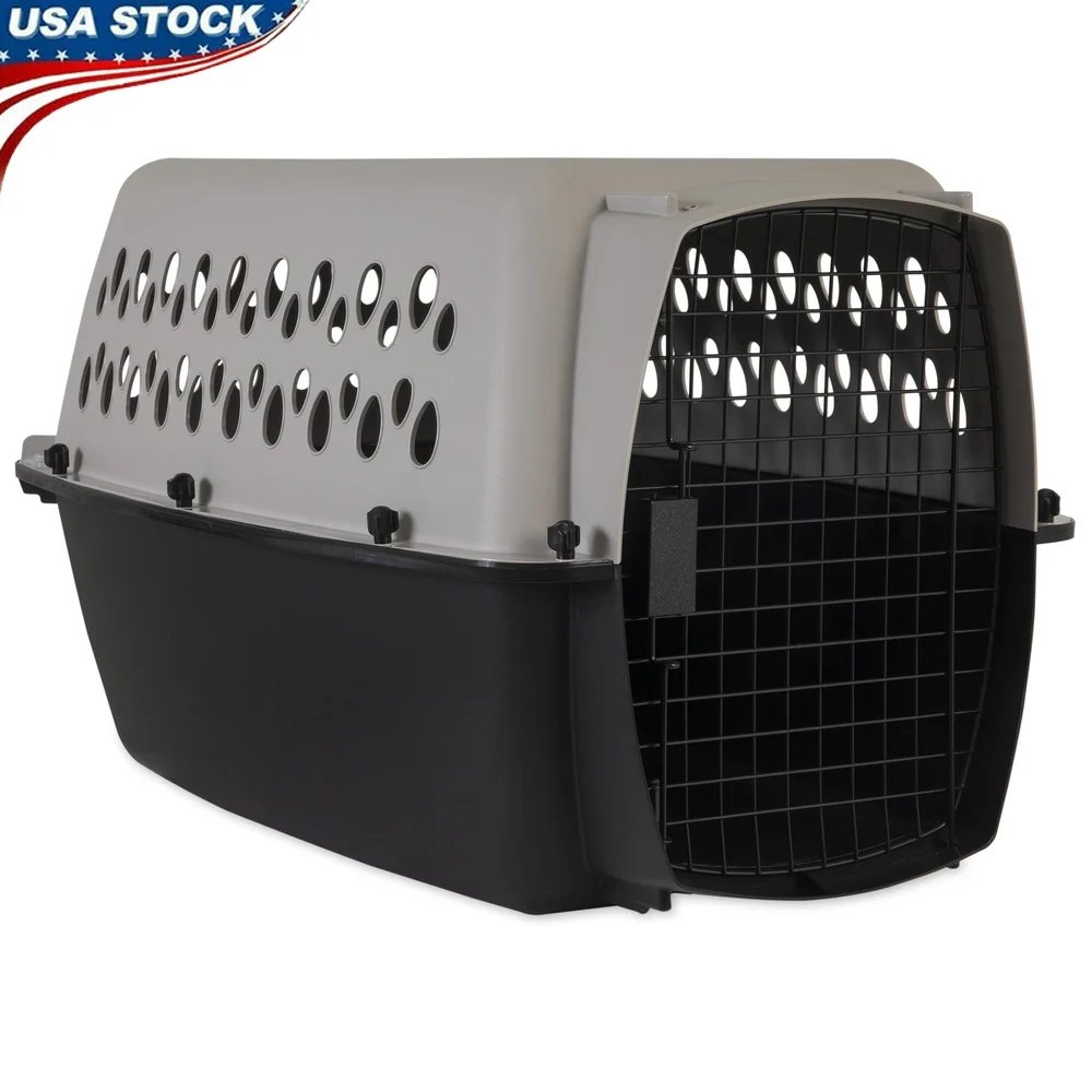 

Portable Pet Kennel Medium Dog Crate Travel Carrier 28 Inch Durable Plastic Safe Airline Approved Easy Assembly