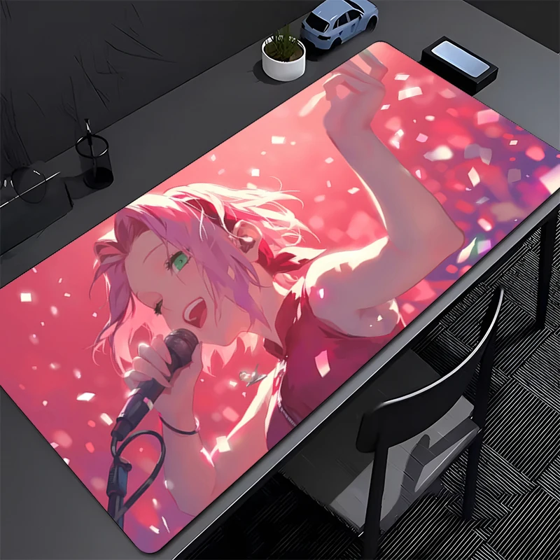 

Large Mouse pad NARUTO Haruno Sakura game player keyboard pad non-slip office study desk mat floor mat coaster PC Anime Mousepad