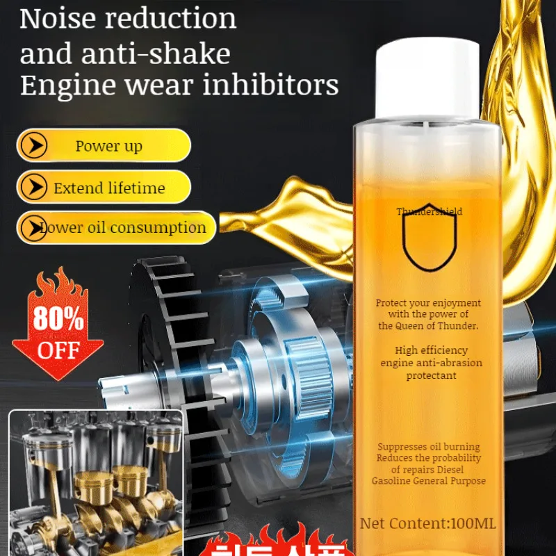 

100 мл противоизносный агент для двигателя, защитное моторное масло, масло для снижения автомобилей, тонкий элиминатор, добавка для мусора, шумоподавляющая добавка, обслуживание