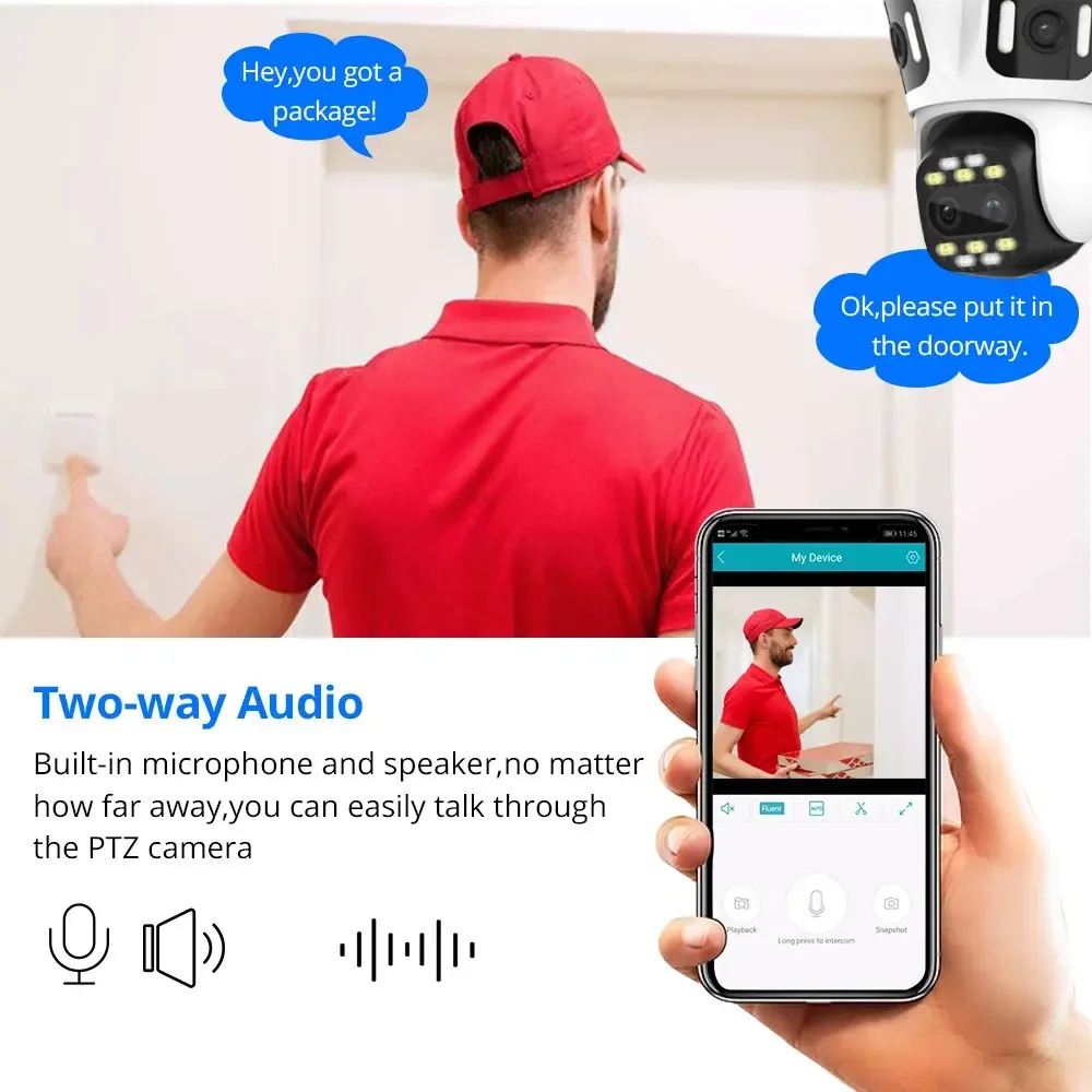 5MP Wifi E27 Interface Light Bulb Surveillance Camera Indoor Home Auto Tracking Wireless PTZ  Security Camera Spotlight IP Cam