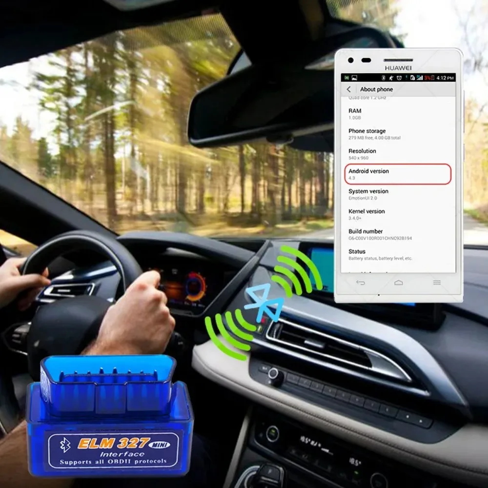 Bluetooth5.1 MINI ELM327 V2.1 Auto OBD2 Scanner With Disc Car Diagnostic Tool Code Reader Tool For Android/IOS/Windows