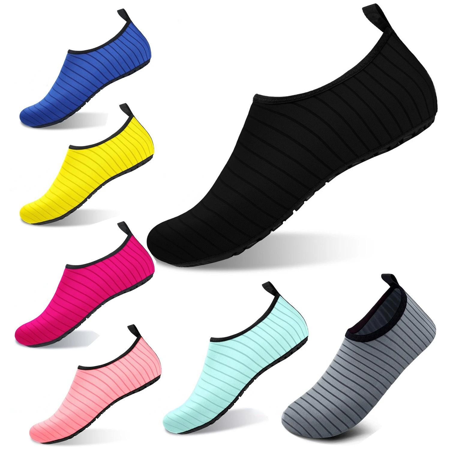 Zapatos de agua antideslizantes para hombre y mujer, zapatillas ligeras con interferencias de velocidad para playa, interiores, yoga y fitness, 2024