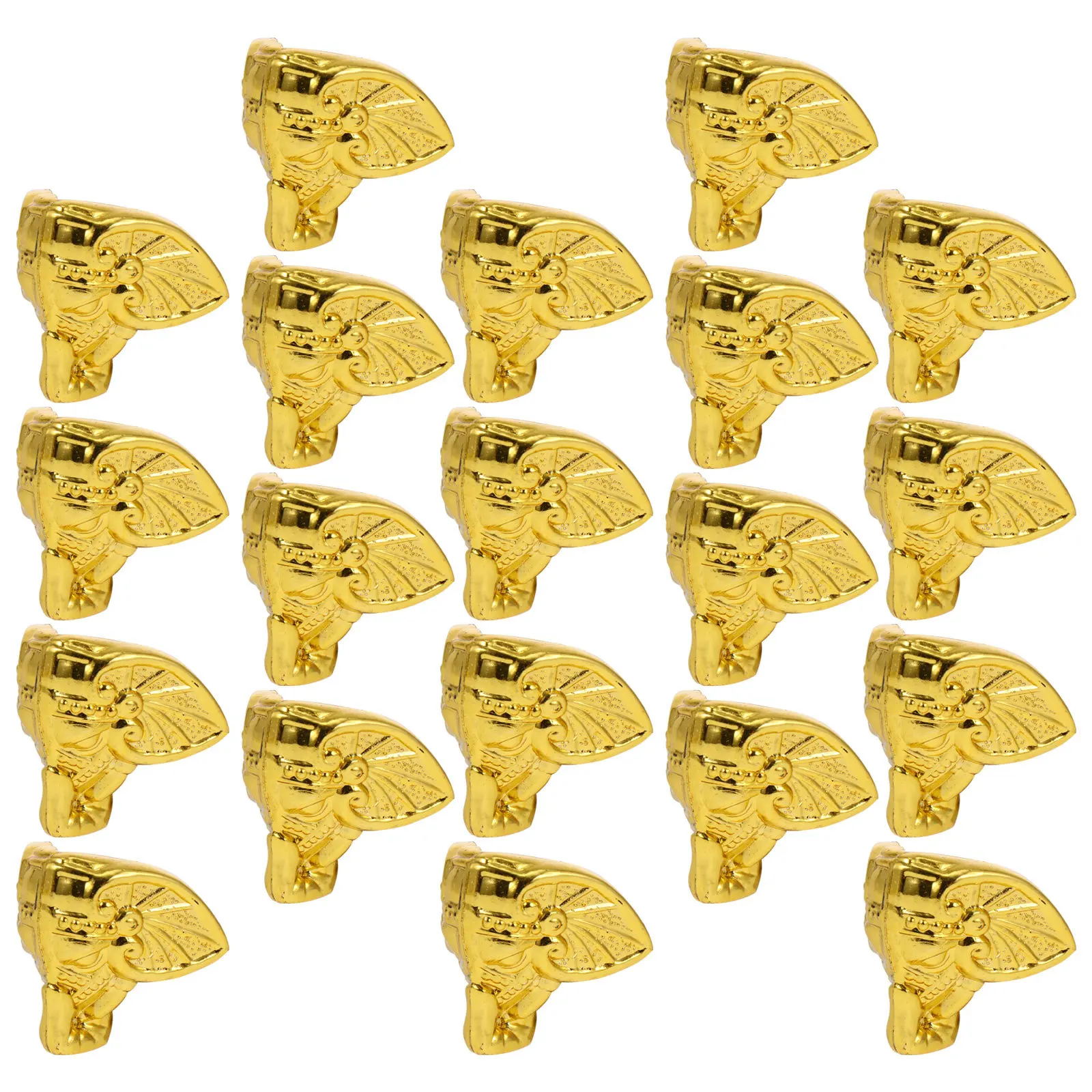 20 قطعة حافظة خشبية كلاسيكية مزخرفة للساقين واقيات زوايا لملحقات المجوهرات أقدام واقية