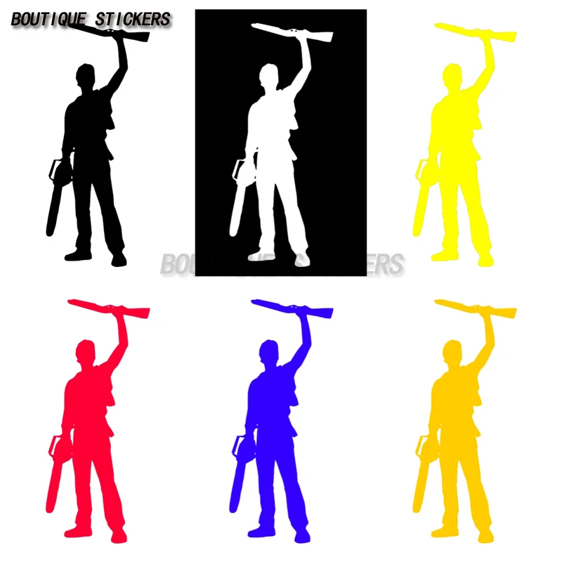 

High quality car stickers Evil Dead Ash with chainsaw vinyl decals for cars, RVs, trucks, and walls