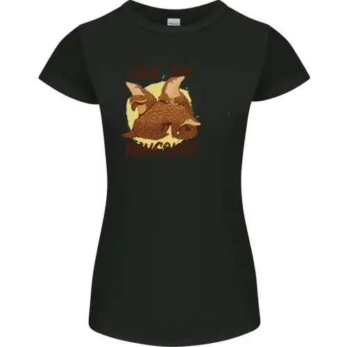 Save the Pangolins Environment Endangered Womens Petite Cut T-Shirt