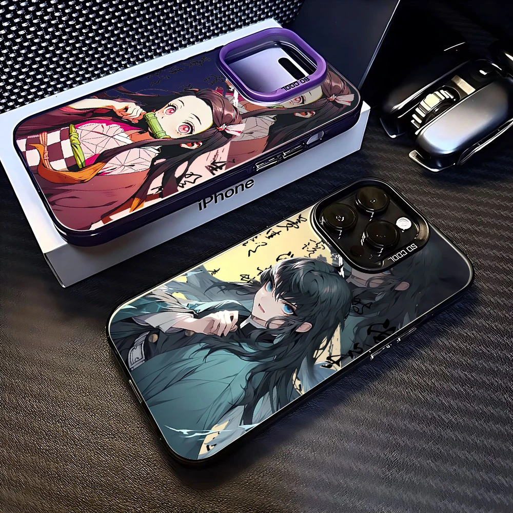 Cool anime Demon Slayer Phone Case iPhone 17 16e 16 15 14 13 12 11 mini Pro Max X XR XSMAX 8 Air Plus Anti Fall Matte Back Cover