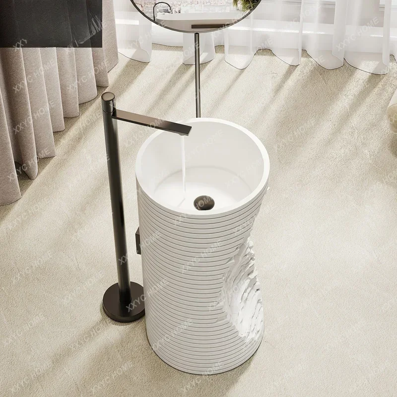 Piso Vertical Lavatório Cilíndrico, Coluna Integrada, Designer Net Celebridades, Modelagem de Arte, Hotel