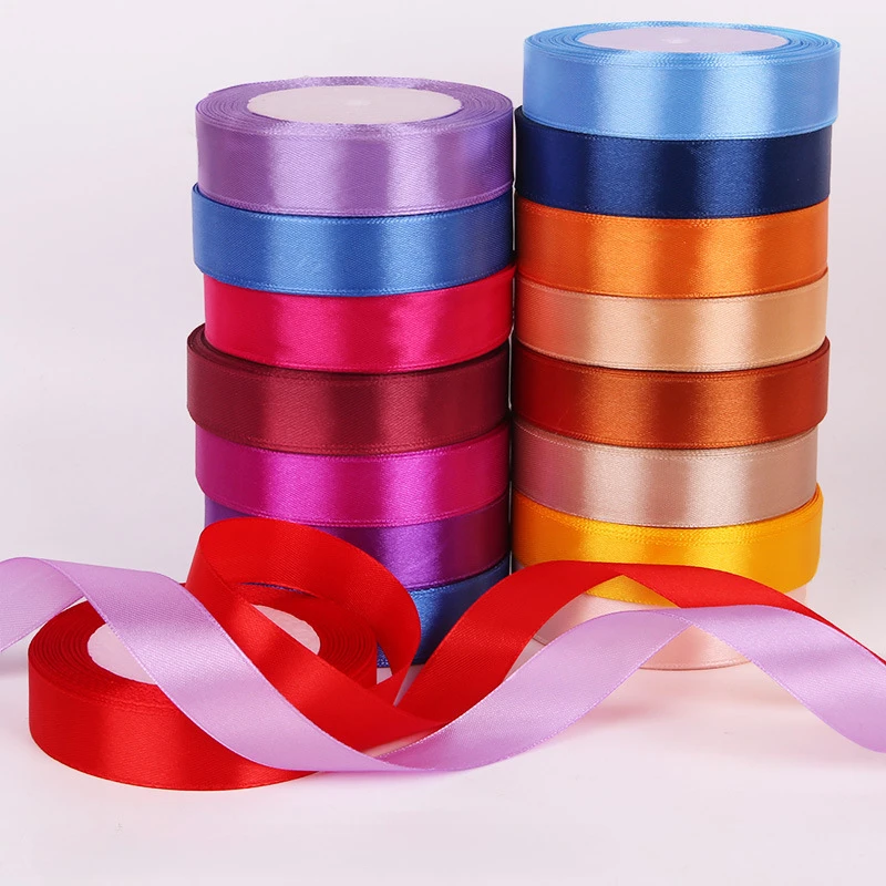 

22m/Roll 20mm Colorful Satin Ribbons for Cake Gift Flower Packing Christmas Party Decoration Fabric Craft Webbing Ribbon