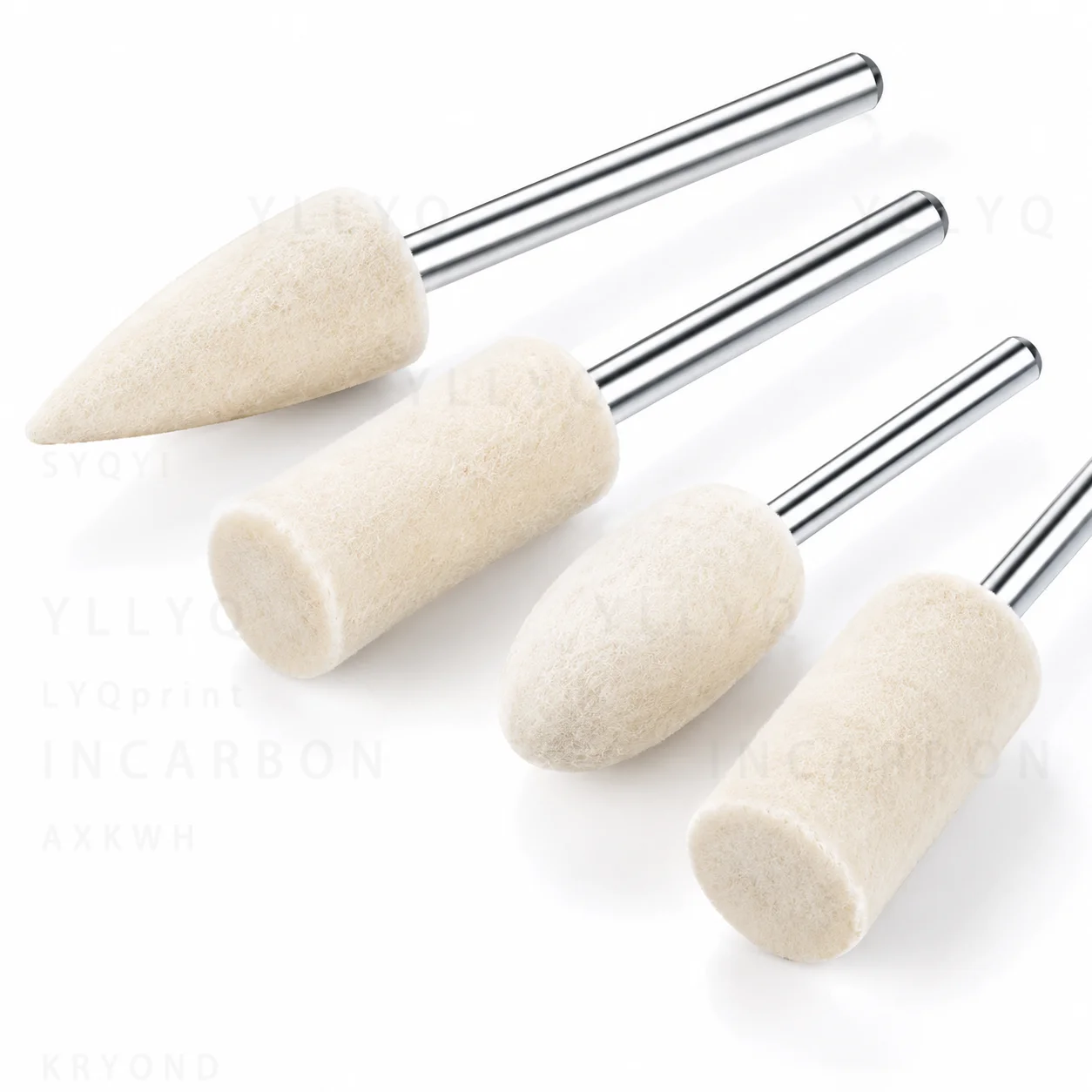 Wool Felt Polishing Wheel Buffing Head Rotary Tool Grinding Polishing Bit for Metal Jade Stone Jewelry Mirror Finish