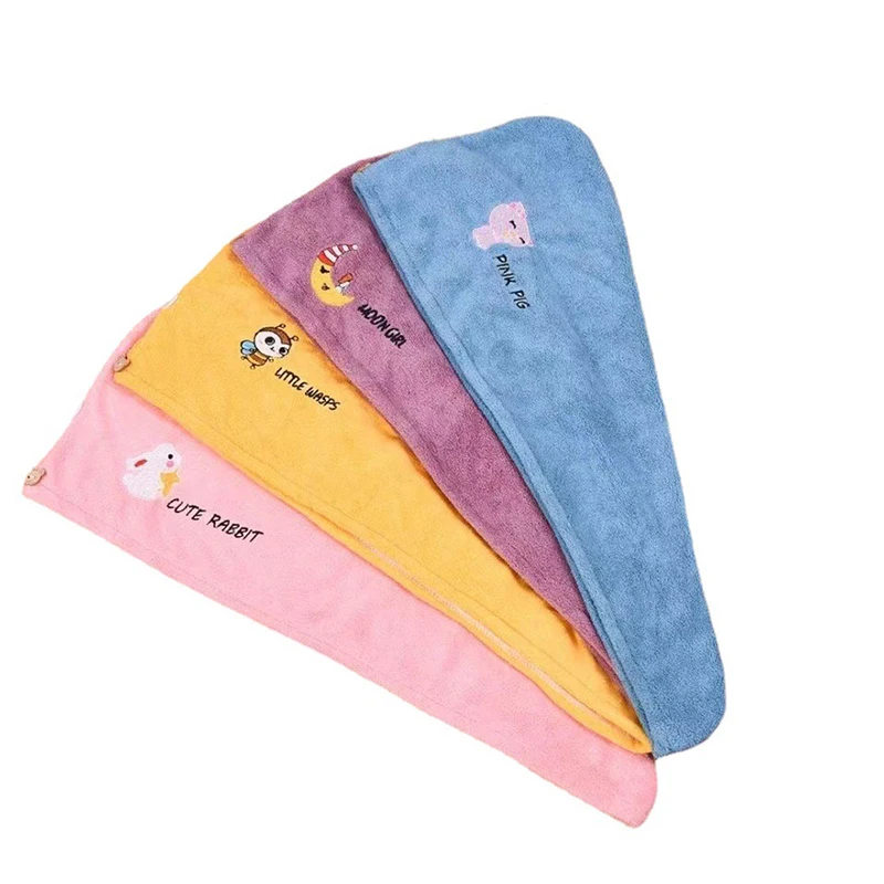 Women Soft Microfiber Towels Shower Cap Towel Bath Hats for Women Dry Hair Cap Quick Drying Soft for Lady Turban Head Girl Towel