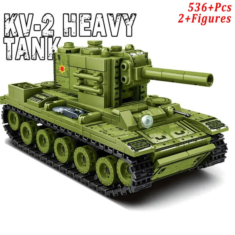 Military Vehicles T-80 Main Battle Tank USSR US Building Blocks World War 2 Army Action Figure Bricks Kit ww2 Model Kids Toys